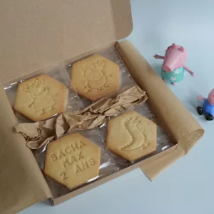 boite 12 biscuits peppa pig