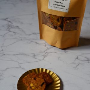 Sachet biscuits pistaches cranberries