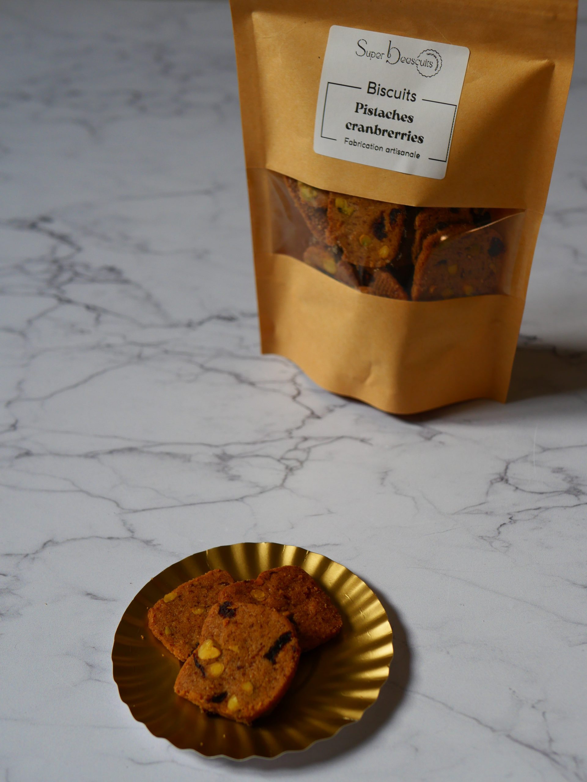 biscuits pistaches cranberries Sachet biscuits pistaches cranberries