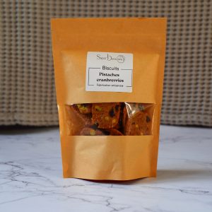 Sachet biscuits pistaches cranberries